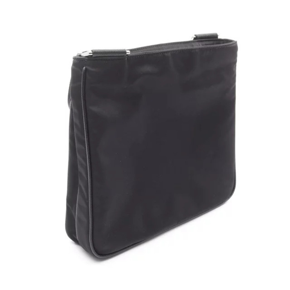 Prada Bag Black Leather Shoulder Re Saffiano Black